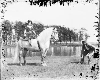Portrait of Emma Stickney on Horseback