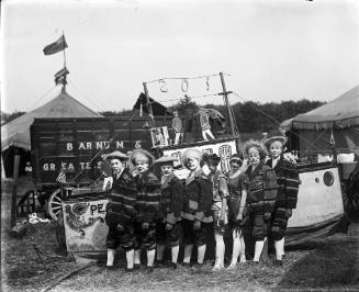 Portrait of a Row of Clowns