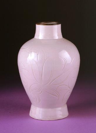 Vase with incised lotus scroll