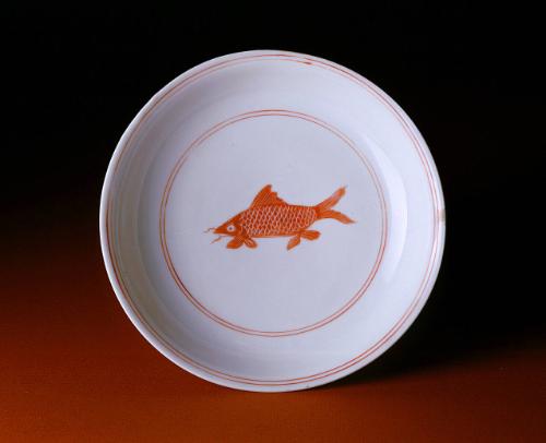 Dish (with design of carp)