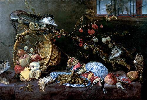 Still Life with Fighting Monkeys