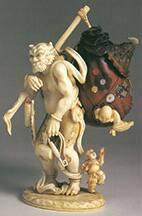 Oni (demon) absconding with a sack of children