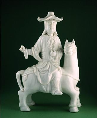European on Horseback Brandishing Sword