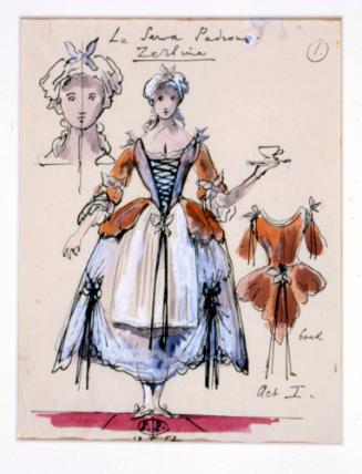 Costume Design:  Zerbina, in Act I, La Serva Padrona
