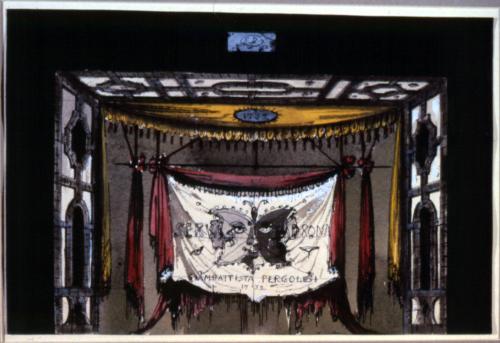 State Setting:  Drop Curtain for La Serva Padrona