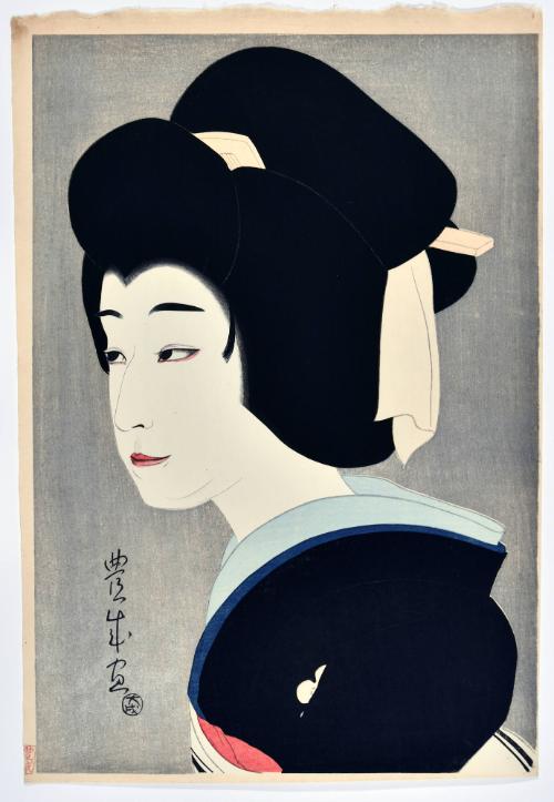 Sawamura Sōnosuke I as Umegawa, from an untitled series known as “Flowers of the Theater”