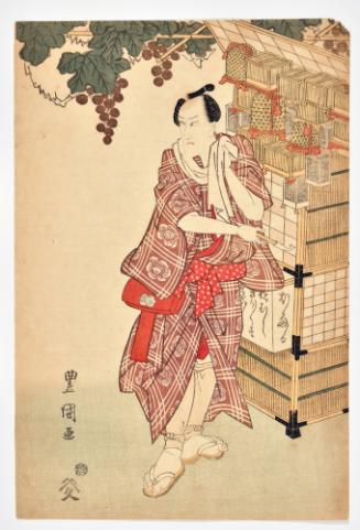 Ichikawa Danjūrō in the role of a cricket vendor (mushi-uri) from an unidentified play