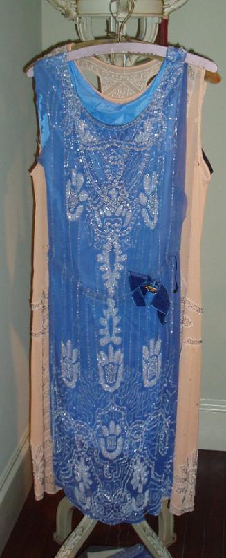 Beaded blue dress