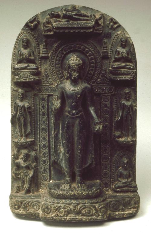 Stele depicting events from the life of Buddha Shakyamuni
