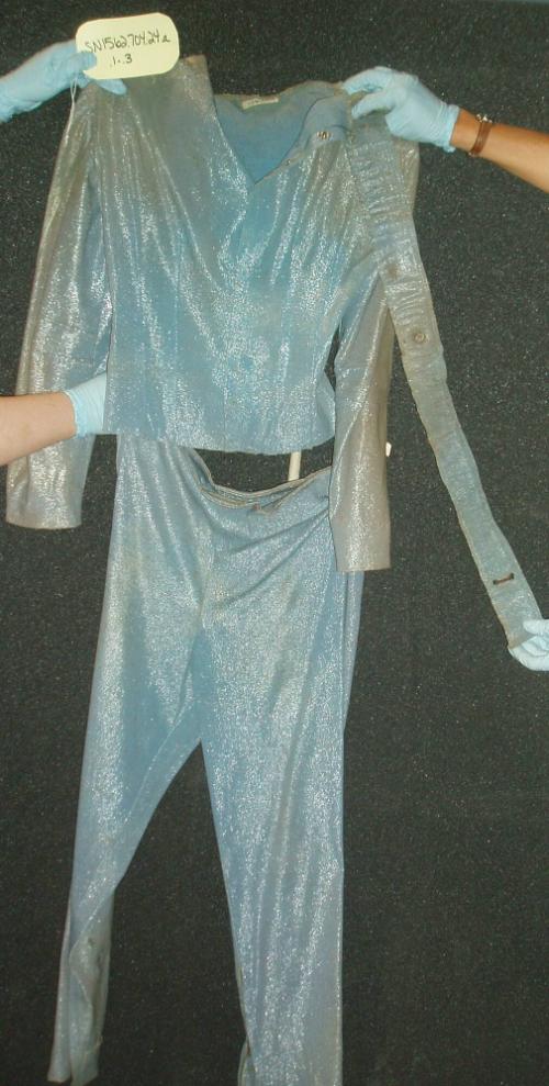 Jacket and pants with belt