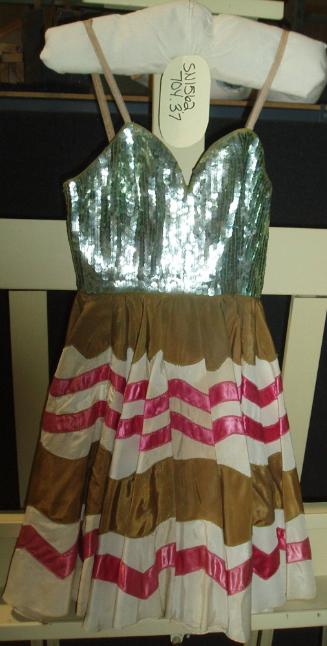 Dress with sequined top