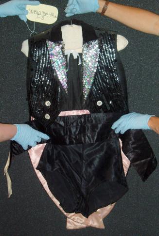 Tail coat, tap pants and cummerbund from ring mistress opening worn by Kveta Bacounova