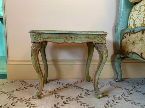 Side Table with Painted Top