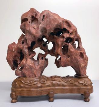 Red Taihu Stone in the Form of a Bridge