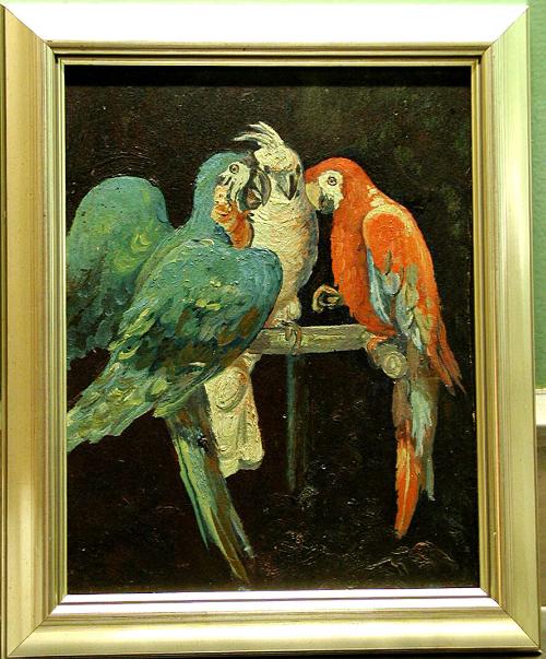 Mrs. Ringling's pet parrots