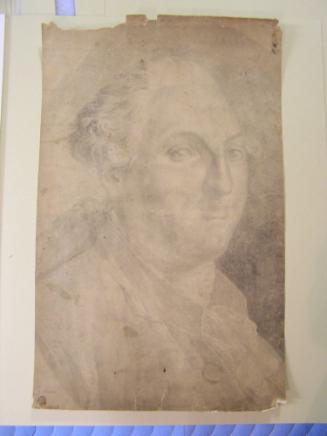 Bust of Louis XVI; Verso:  print:  Christ and St Peter Walking on Water