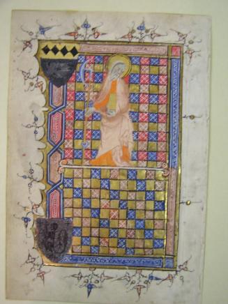 Leaf from a Book of Hours with miniature of St. James the Great