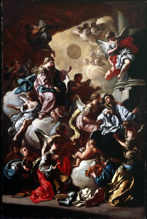 Copy of De Mura's Virgin Receiving Saint Aloysius Gonzaga