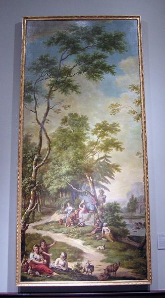 Arcadian Landscape with a Bust of a Satyr