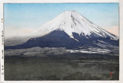 Yoshida Village, from the series Ten Views of Mount Fuji