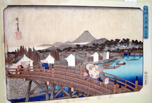 Shower on Nihonbashi Bridge, from the series Famous Places in the Eastern Capital