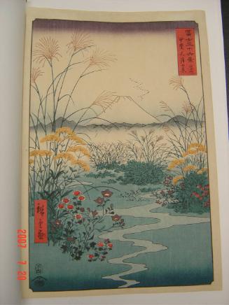 The Ōtsuki Plain in Kai Province, from the series Thirty-six Views of Mount Fuji