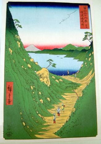 Shiojiri Pass in Shinano Province, from the series Thirty-six Views of Mount Fuji