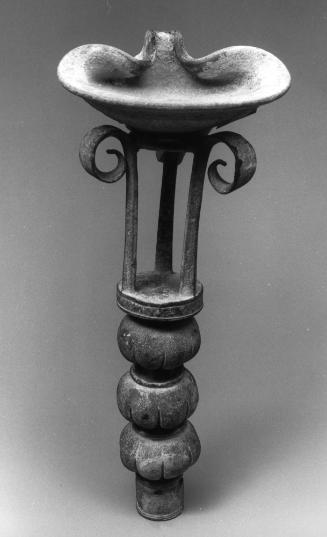 Incense burner stand with three tiers of lotus petals