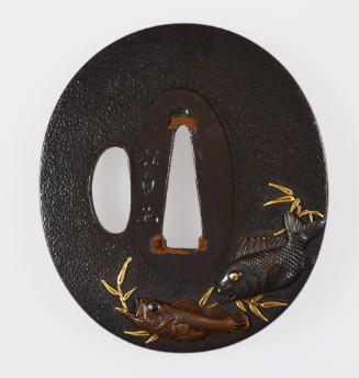Tsuba with Design of Fish