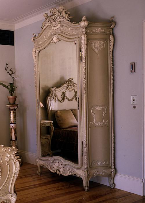 Louis XV Painted and Carved Wardrobe