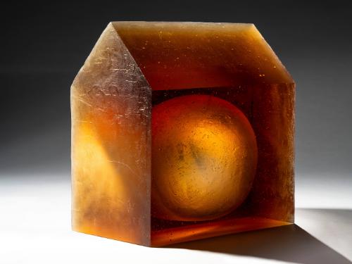 Ann Wolff (Swedish, born Germany, 1937)
Domus II, 2006
Kiln-cast glass
14 1/2 x 13 7/8 x 8 1…