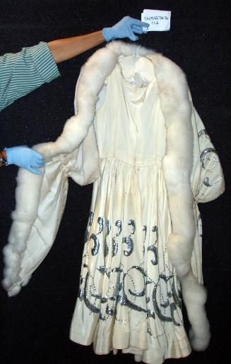 Playing card dress and shawl