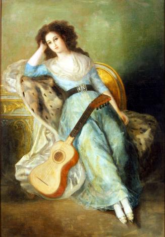 Portrait of a Woman with a Guitar