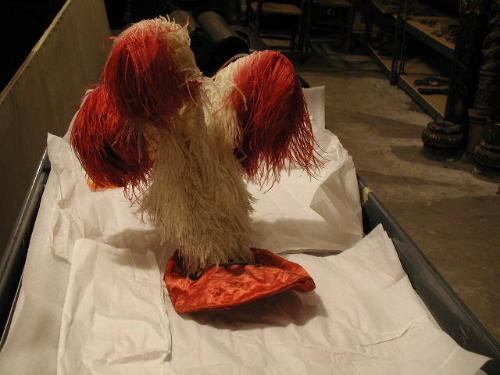 Hat with ostrich feathers