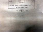 notation "Received print damaged" refering to tear in upper right corner, which was repaired wi…