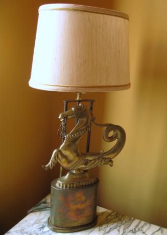 Brass Seahorse lamp