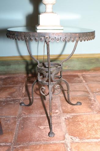 Wrought Iron Table with Glass Top