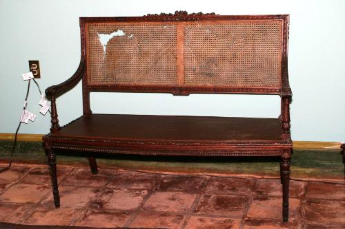 Louis XVI Style Open-Arm Settee