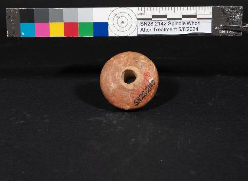 Red Polished spindle whorl