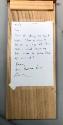 Letter from previous owner's daughter to donor