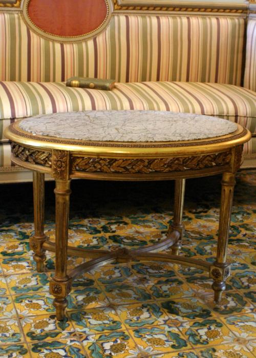 Louis XVI Low Giltwood Oval Table
