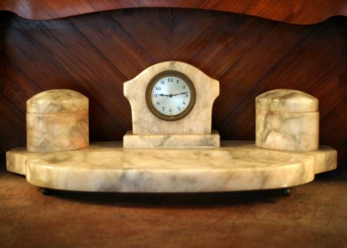 Desk Set with clock