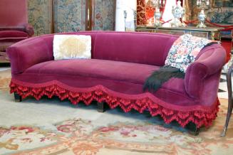 Settee with curved back