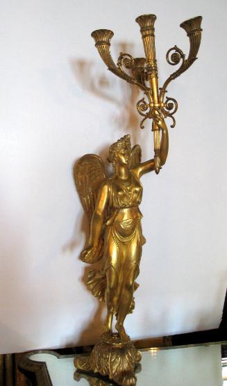 Empire Style Ormolu Four-Light Figural Candelabra depicting Winged Victory