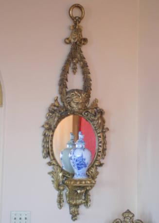 Mirror as currently installed with replacement glass.
