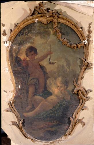 Two Cherubs with Rooster