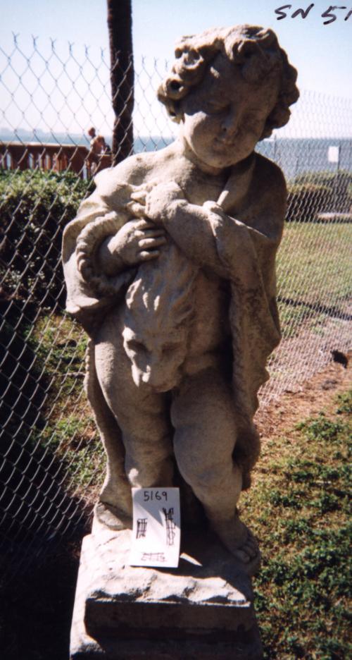 Putto draped in panther skin