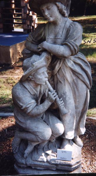 Recorder player and Lady Pastoral figures