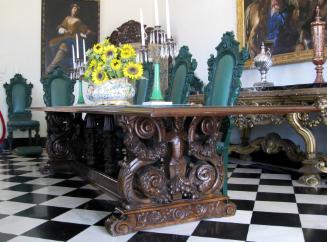 Double Pedestal Renaissance Style Table