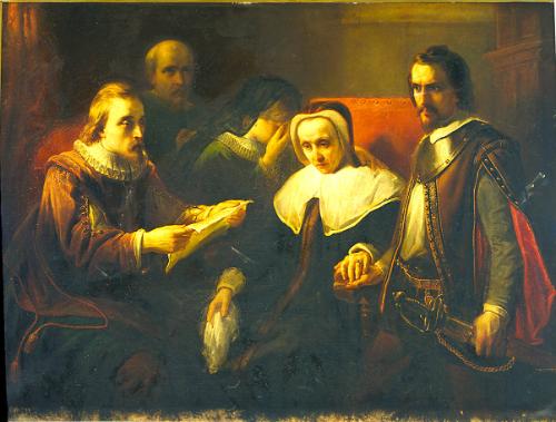 Maria van Utrecht Receiving the Last Letter from her Husband, Johan van Oldenbarneveldt, Announcing His Sentence of Death